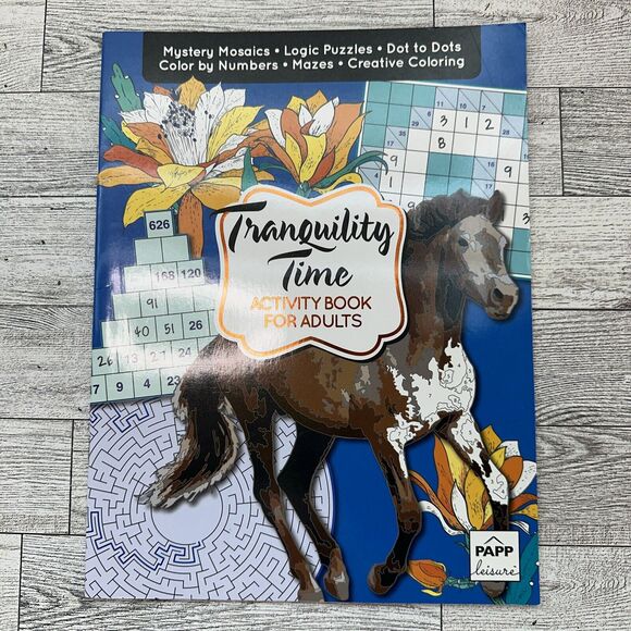 Tranquility Time Adult Activity Book New Dot To Dot Color By Number Puzzles More - Picture 6 of 10